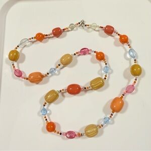 Vintage Colorful Beaded Necklace